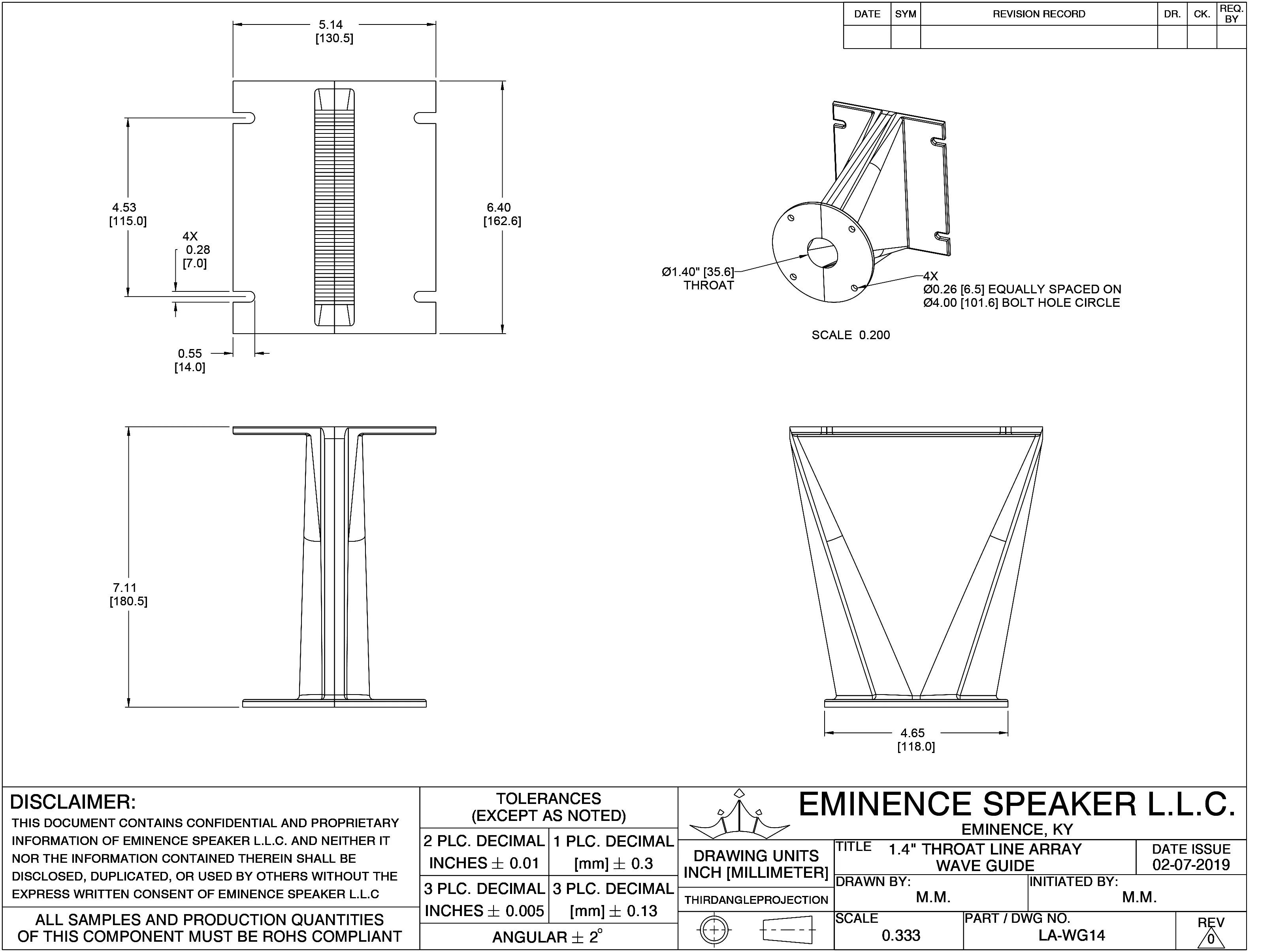 LA-WG14 1.4" Line Array Waveguide - Image 6